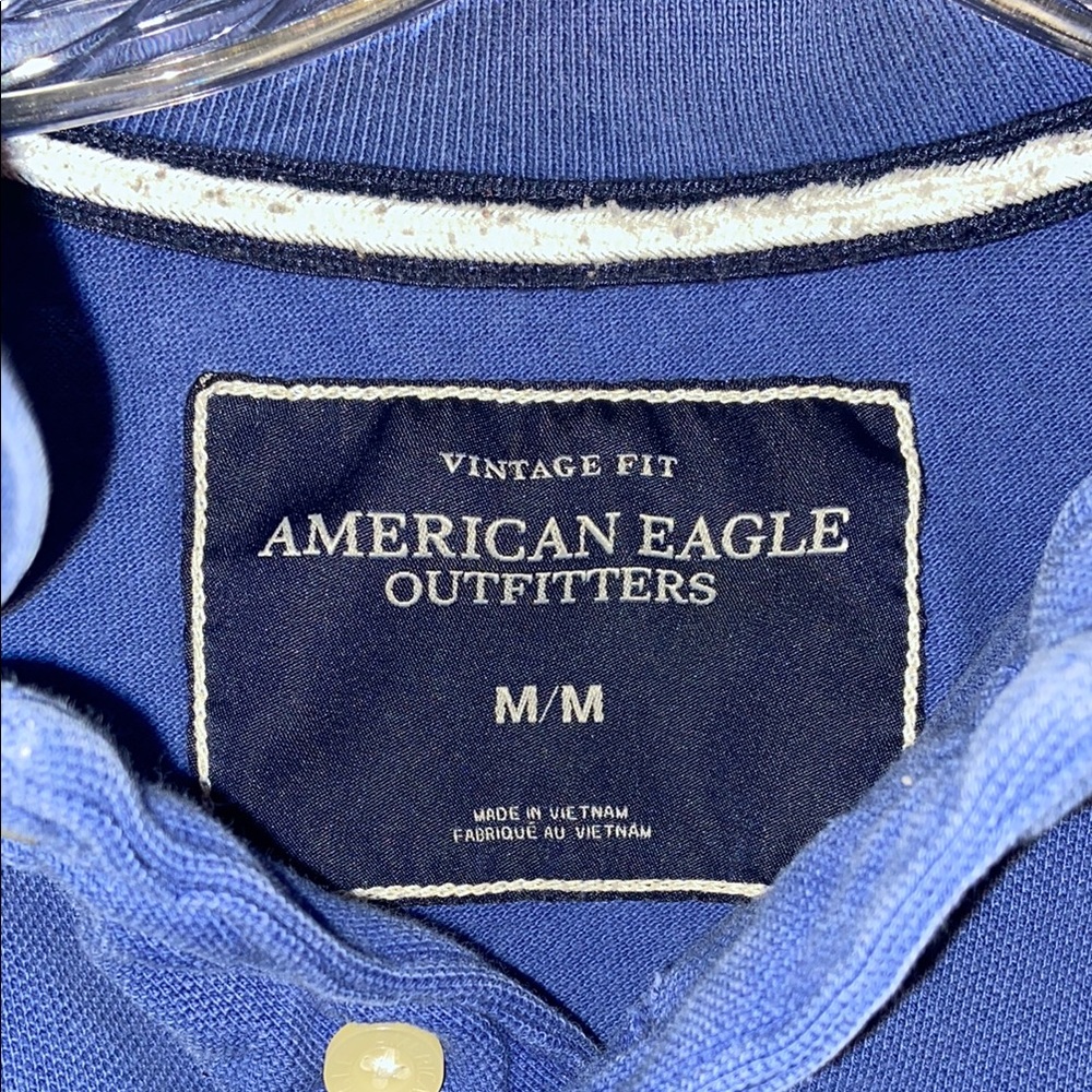 American Eagle Outfitters Blue Blouse Women’s Size Medium 🔥 B1 - Picture 3 of 4